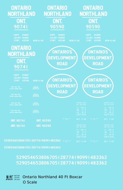 Ontario Northland 40 Ft Boxcar White Ontario’s Development Road