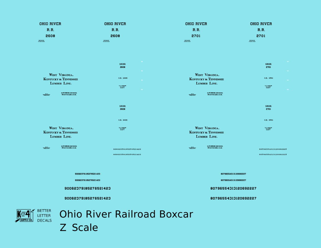 Ohio River Railroad 36 Ft Wood Boxcar Black