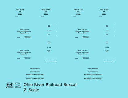 Ohio River Railroad 36 Ft Wood Boxcar Black