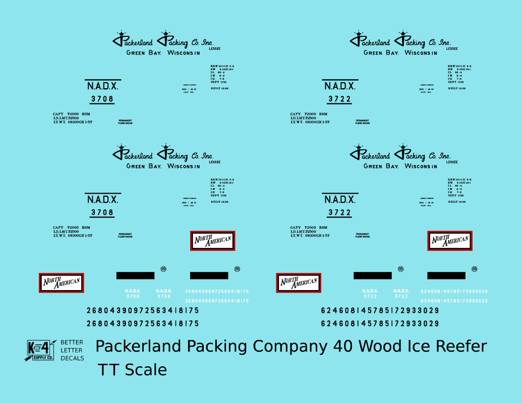 Packerland Packing Co Wood Ice Reefer Black Green Bay