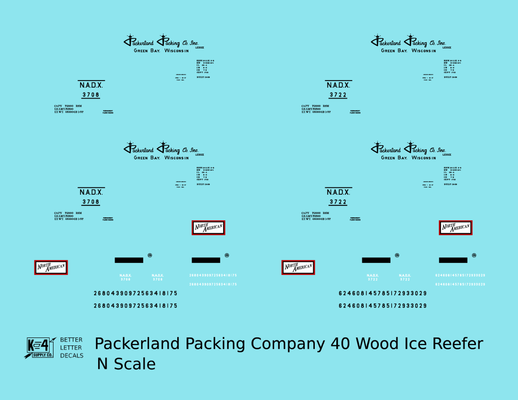 Packerland Packing Co Wood Ice Reefer Black Green Bay