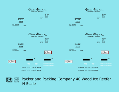 Packerland Packing Co Wood Ice Reefer Black Green Bay