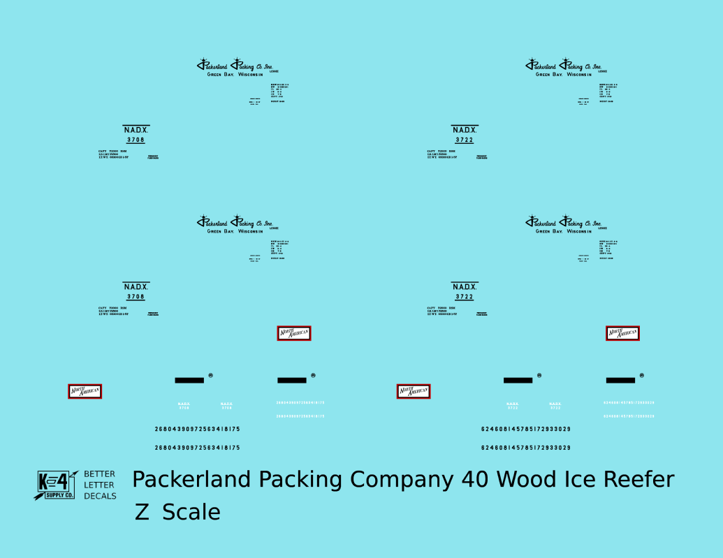 Packerland Packing Co Wood Ice Reefer Black Green Bay