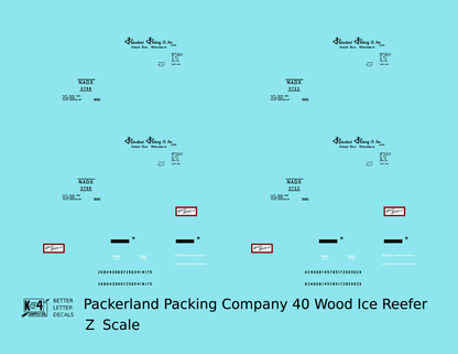 Packerland Packing Co Wood Ice Reefer Black Green Bay