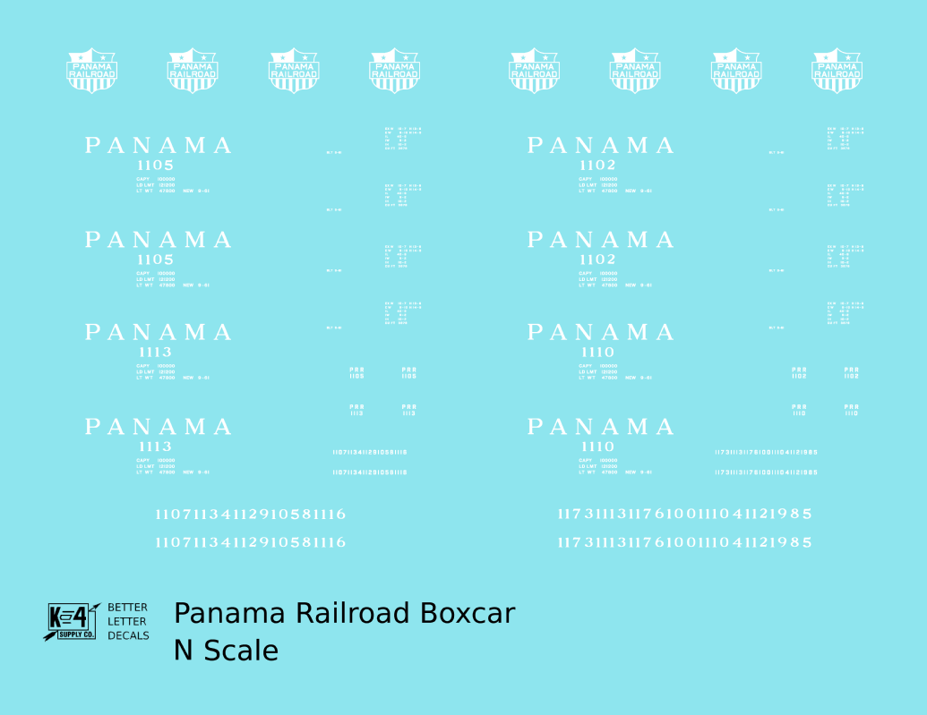 Panama Railroad 40 Steel Boxcar White Canal Zone