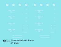 Panama Railroad 40 Steel Boxcar White Canal Zone - Decal - Choose Scale