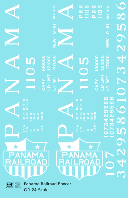 Panama Railroad 40 Steel Boxcar White Canal Zone