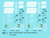 Penn Central 86 Ft Auto Parts Boxcar White