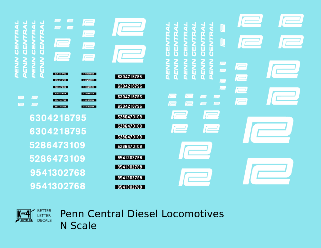 Penn Central PC Diesel Locomotive White