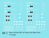 Penn Central G41 and G41A Coil Steel Car White