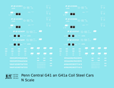 Penn Central G41 and G41A Coil Steel Car White
