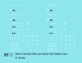 Penn Central G41 and G41A Coil Steel Car White