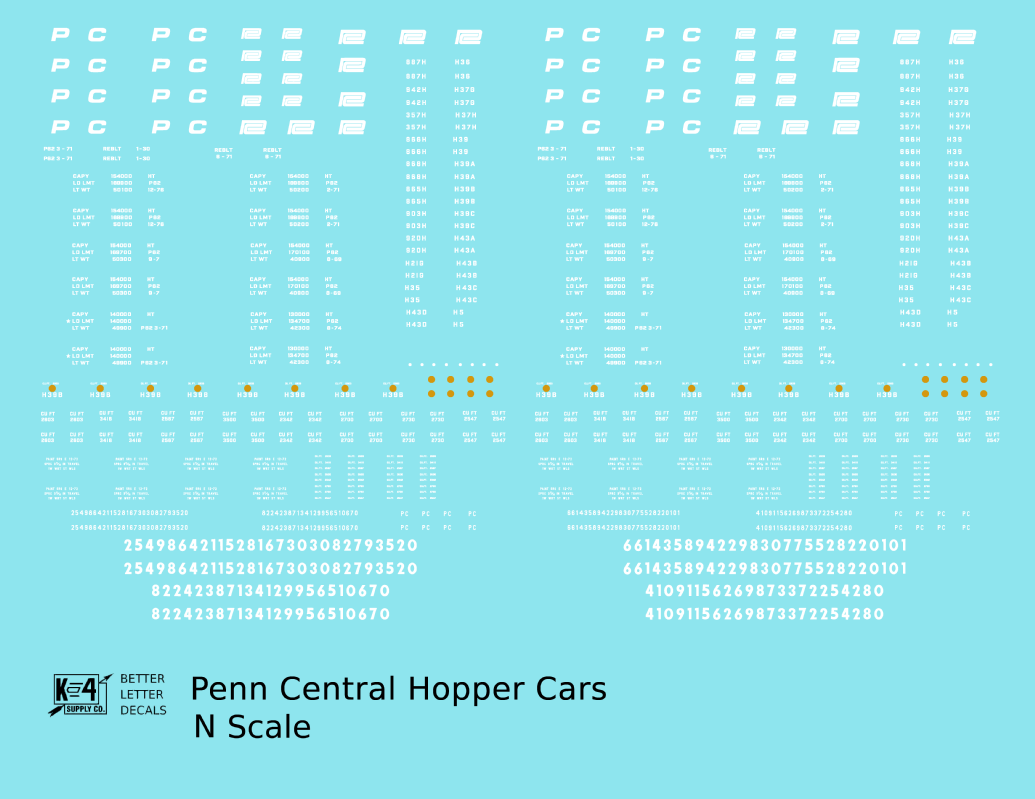 Penn Central Hopper Car White