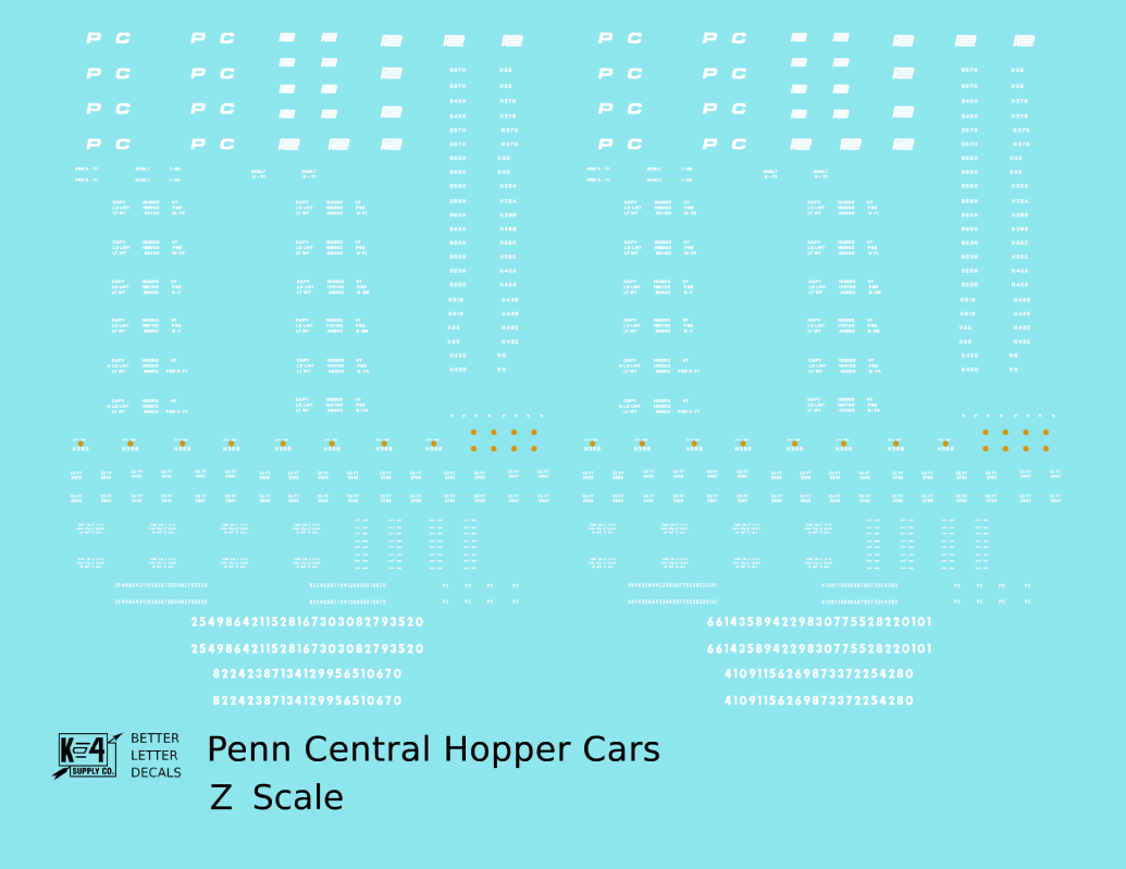 Penn Central Hopper Car White
