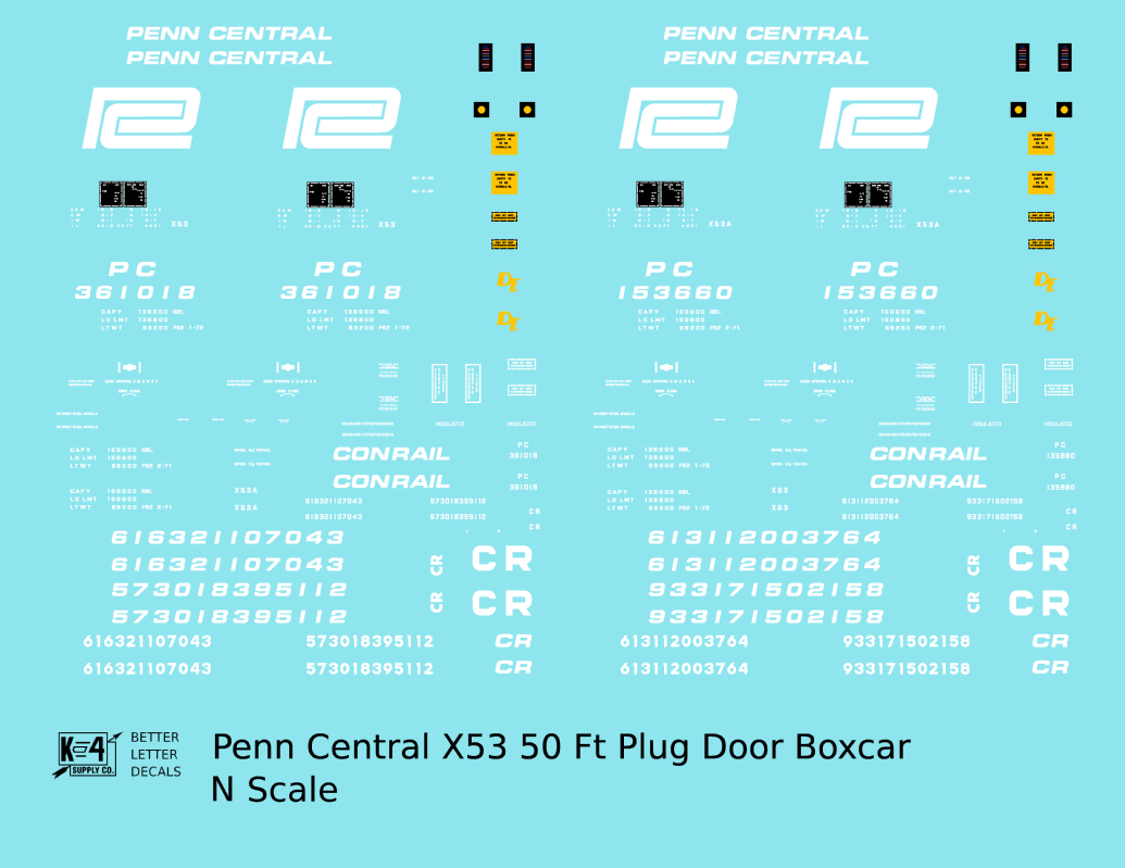 Penn Central, Conrail X53 Insulated Boxcar White