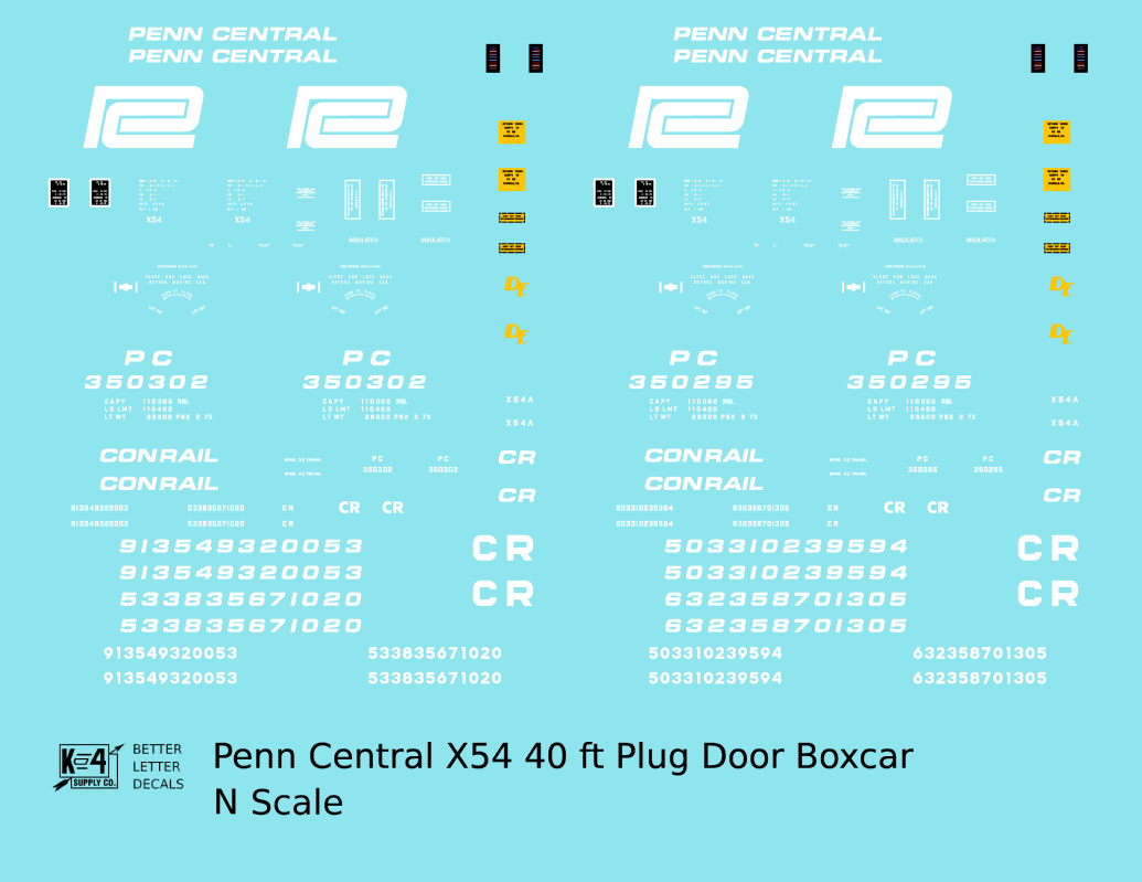 Penn Central / Conrail X54 40 Ft Insulated Boxcar White
