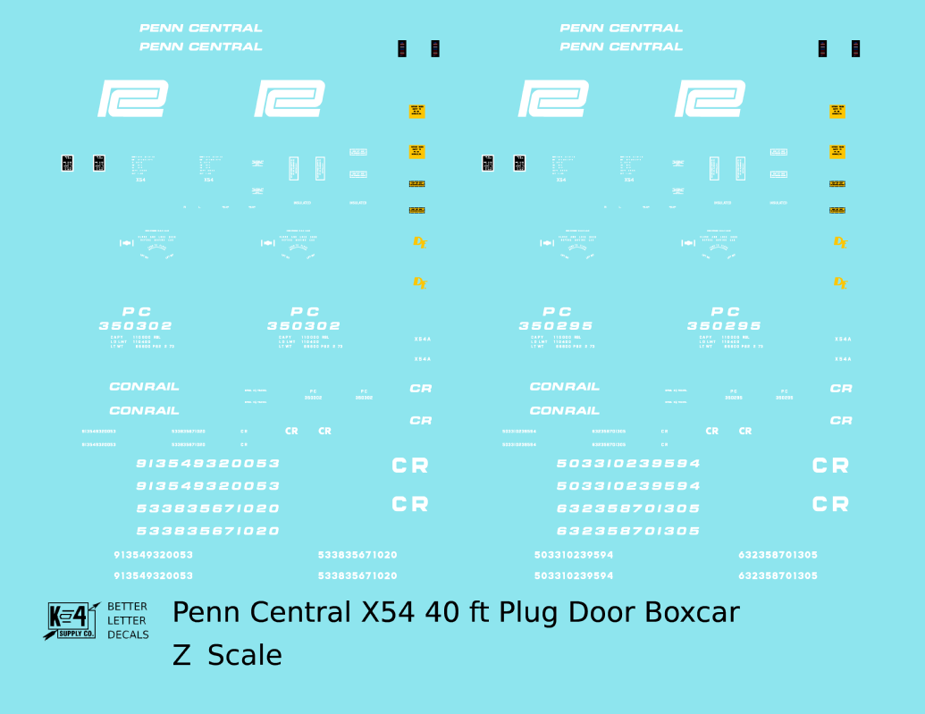Penn Central / Conrail X54 40 Ft Insulated Boxcar White