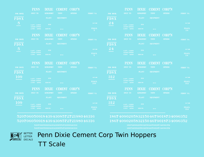 Penn Dixie Cement Corp. Ribbed Twin Hopper White