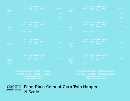 Penn Dixie Cement Corp. Ribbed Twin Hopper White