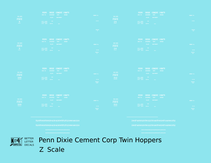 Penn Dixie Cement Corp. Ribbed Twin Hopper White