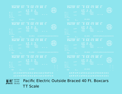 Pacific Electric 40 Ft Outside Braced Boxcar White