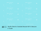 Pacific Electric 40 Ft Outside Braced Boxcar White