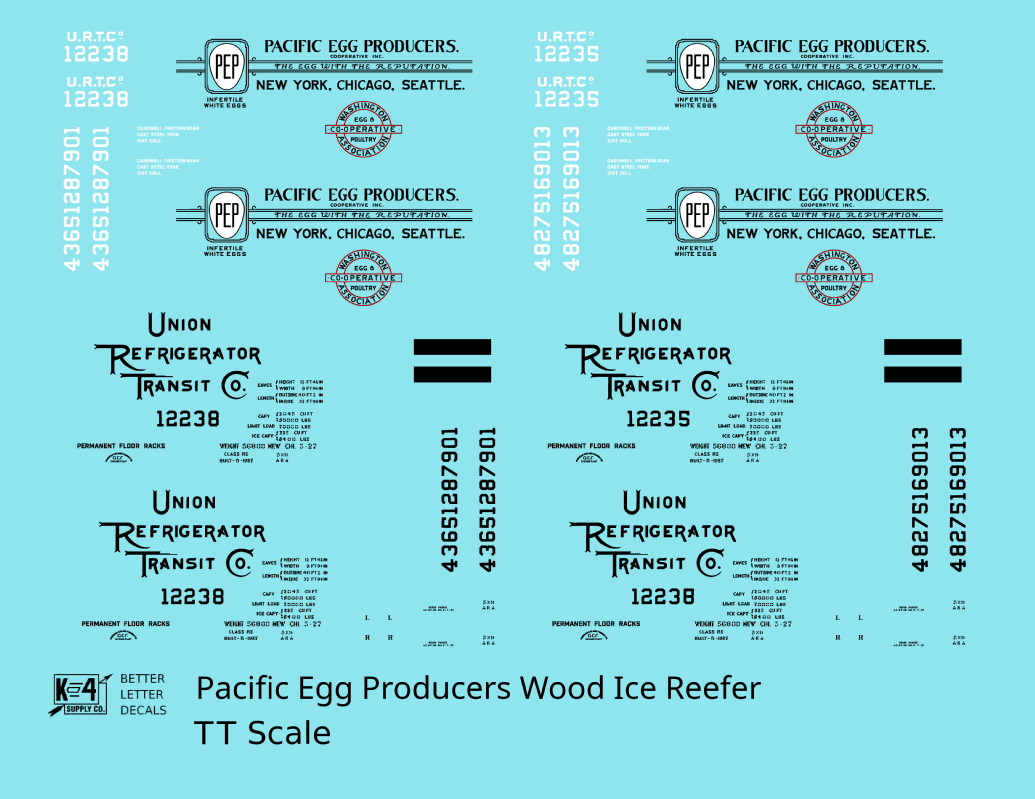 PEP Pacific Egg Producers Wood Ice Reefer Black