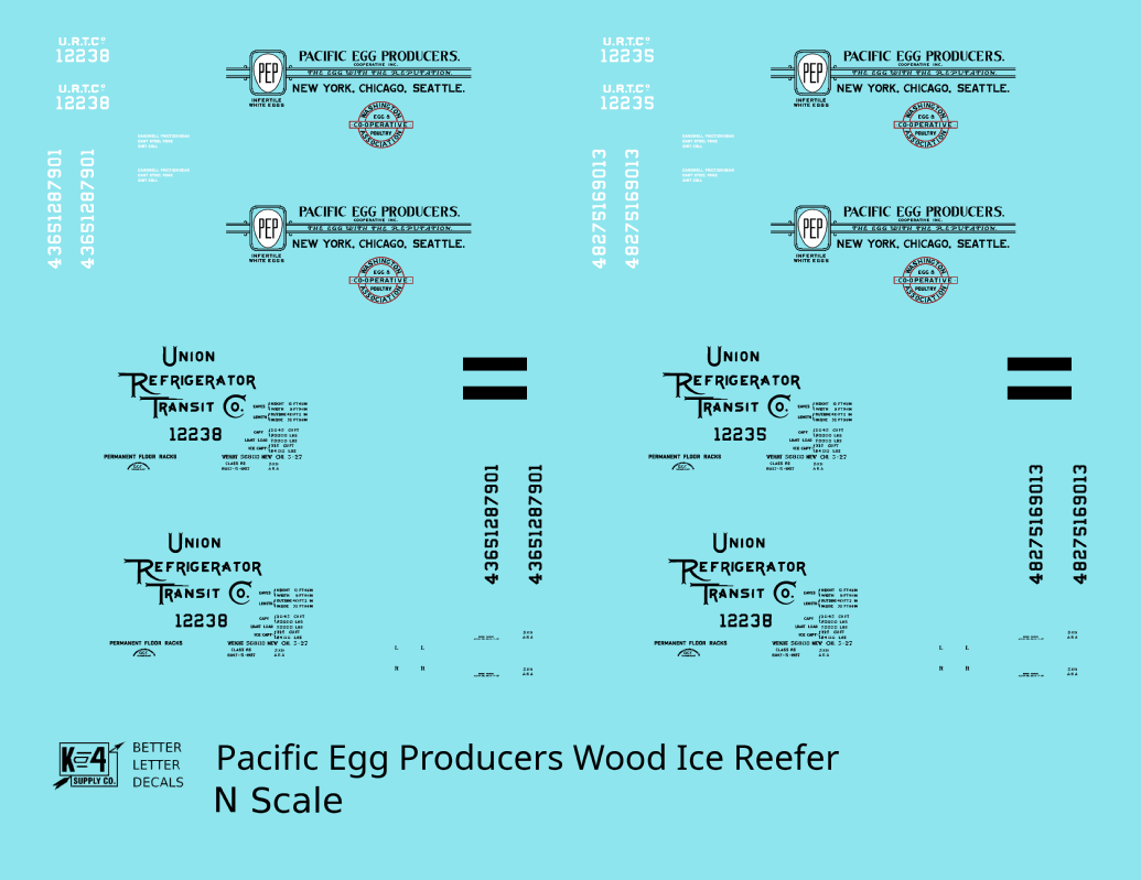 PEP Pacific Egg Producers Wood Ice Reefer Black