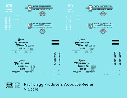 PEP Pacific Egg Producers Wood Ice Reefer Black