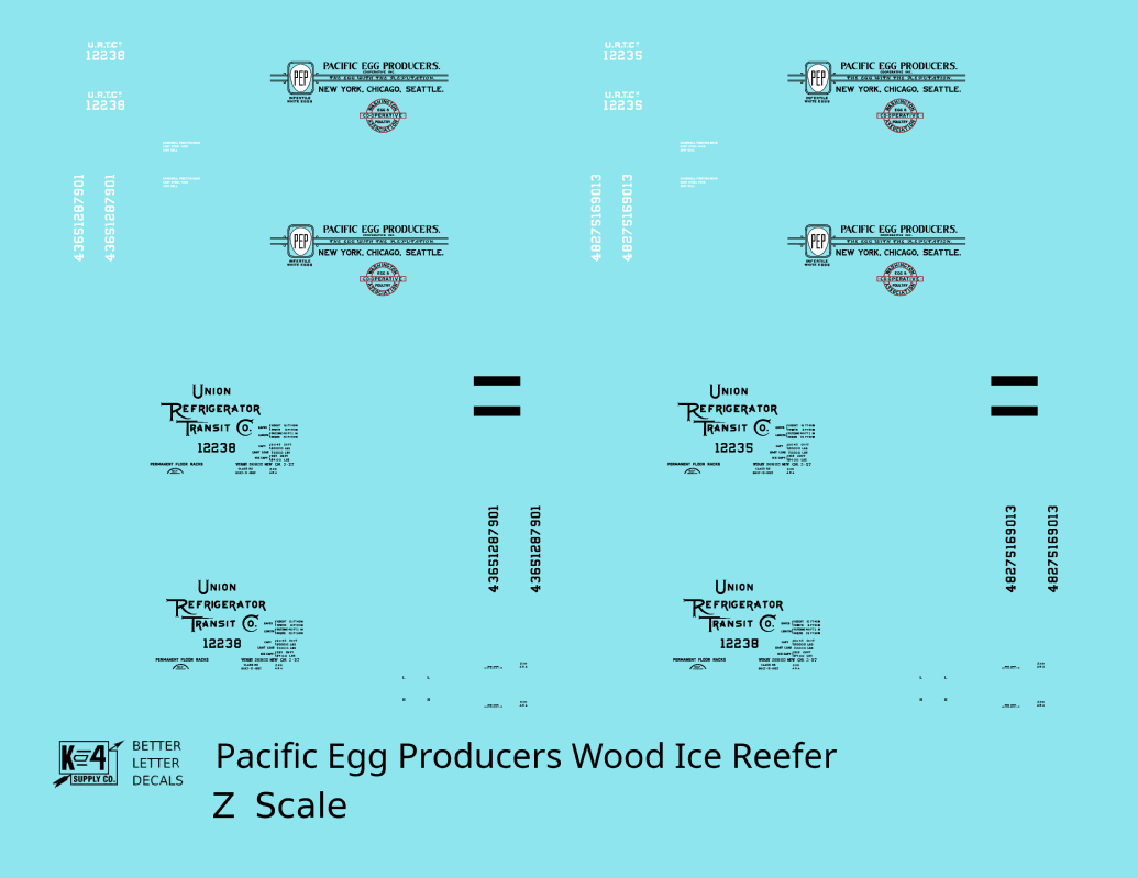 PEP Pacific Egg Producers Wood Ice Reefer Black