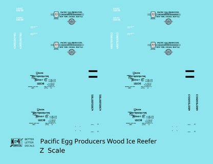 PEP Pacific Egg Producers Wood Ice Reefer Black