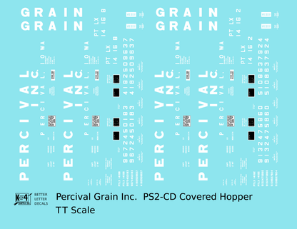 Percival Grain, Inc. PS-2CD Covered Hopper White Iowa