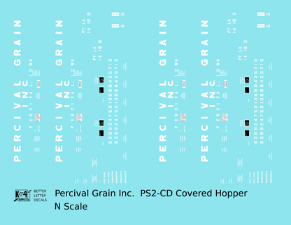Percival Grain, Inc. PS-2CD Covered Hopper White Iowa