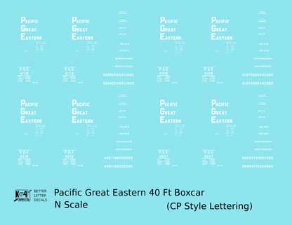 Pacific Great Eastern 40 Ft Boxcar White CP Style Lettering