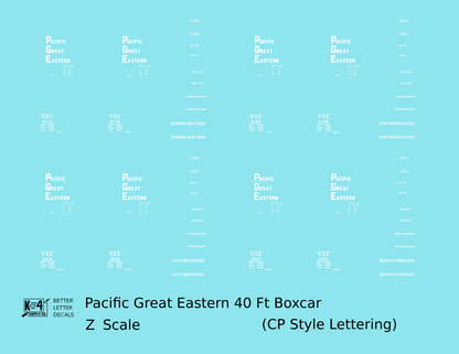 Pacific Great Eastern 40 Ft Boxcar White CP Style Lettering