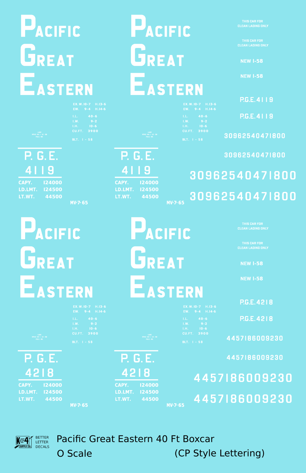 Pacific Great Eastern 40 Ft Boxcar White CP Style Lettering