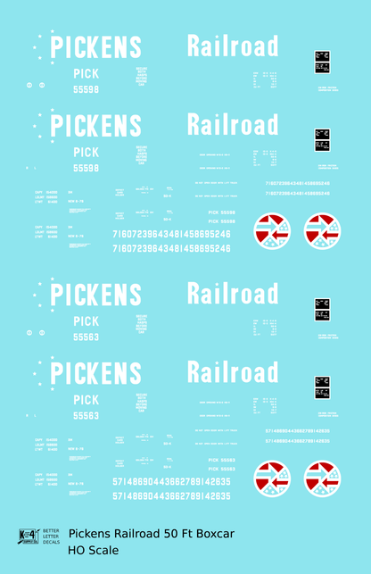 Pickens Railroad 50 Ft Ribbed Boxcar White