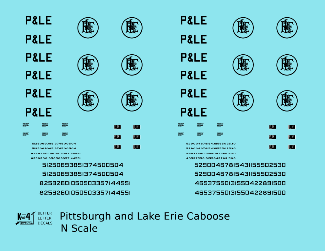 Pittsburgh and Lake Erie Caboose Black P&LE