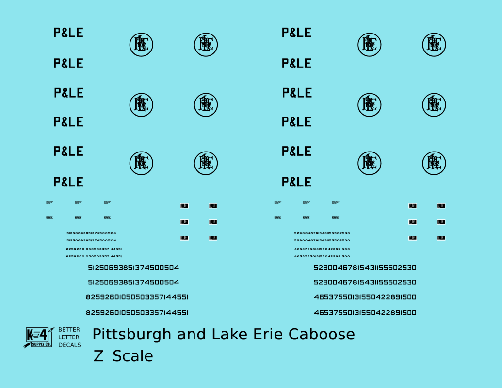 Pittsburgh and Lake Erie Caboose Black P&LE