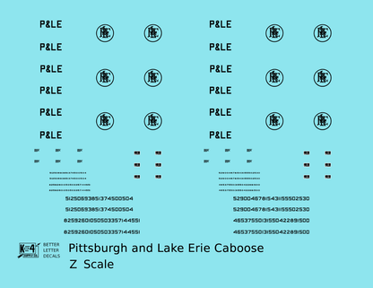 Pittsburgh and Lake Erie Caboose Black P&LE