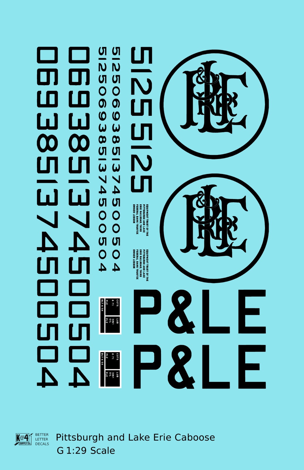 Pittsburgh and Lake Erie Caboose Black P&LE
