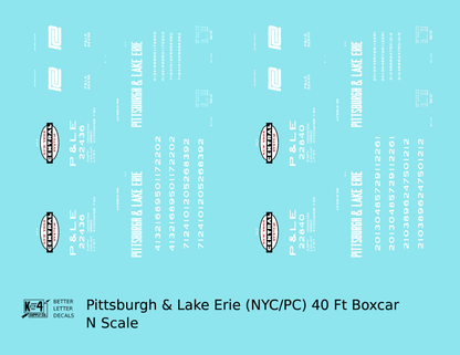 Pittsburgh and Lake Erie 40 Ft Boxcar White Cigar Band/PC