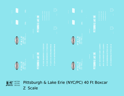 Pittsburgh and Lake Erie 40 Ft Boxcar White Cigar Band/PC