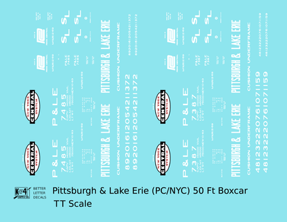 Pittsburgh and Lake Erie 50 Ft Boxcar White Cigar Band/PC