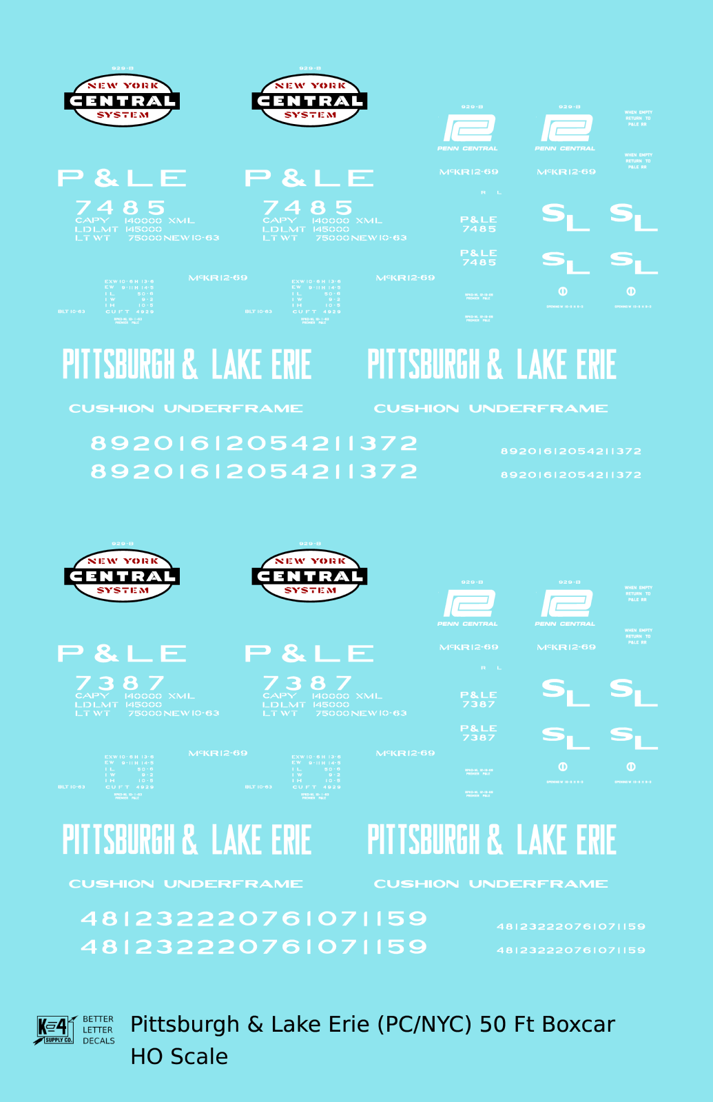 Pittsburgh and Lake Erie 50 Ft Boxcar White Cigar Band/PC