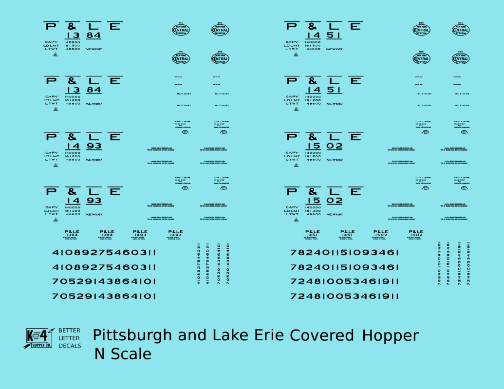 Pittsburgh and Lake Erie Covered Hopper Black New York Central P&LE