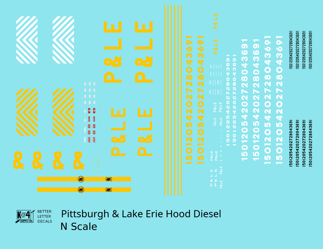 Pittsburgh and Lake Erie Diesel Locomotive Yellow and White