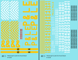 Pittsburgh and Lake Erie Diesel Locomotive Yellow and White  - Decal - Choose Scale