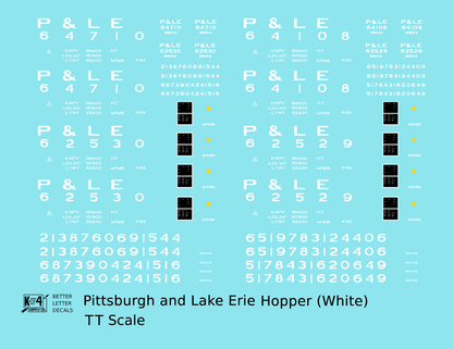 Pittsburgh and Lake Erie Hopper Car White P&LE