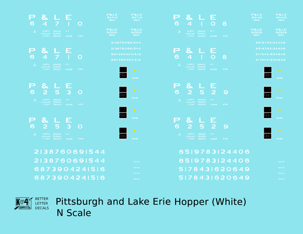 Pittsburgh and Lake Erie Hopper Car White P&LE